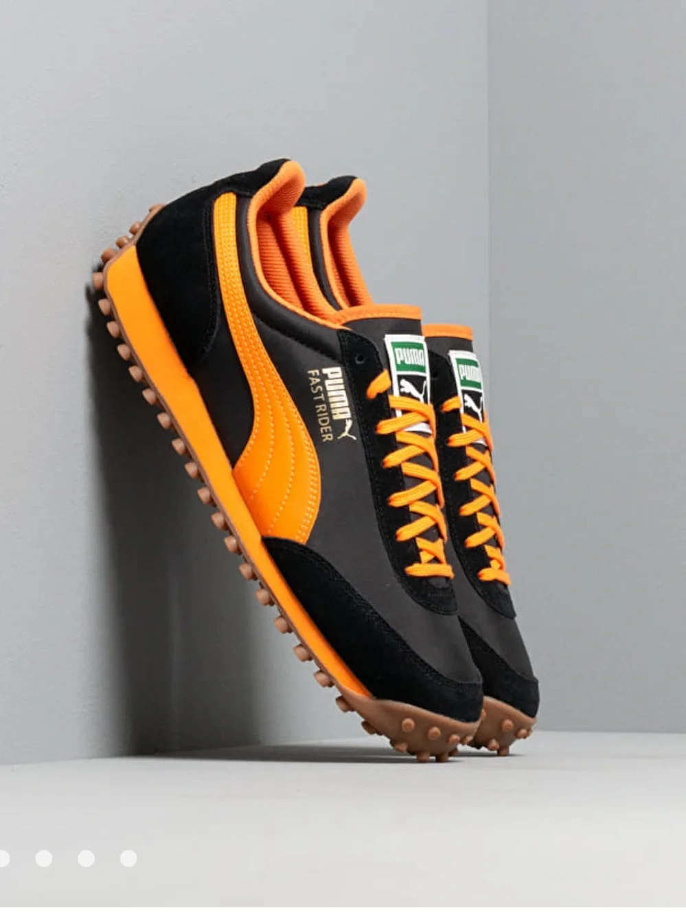 Puma Black and Bright Orange Fast Rider sneakers size 10.5 men’s